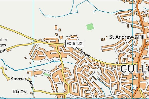 EX15 1JG map - OS VectorMap District (Ordnance Survey)