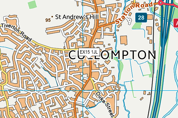 Map of CULLOMPTON WALRONDS LIMITED at district scale