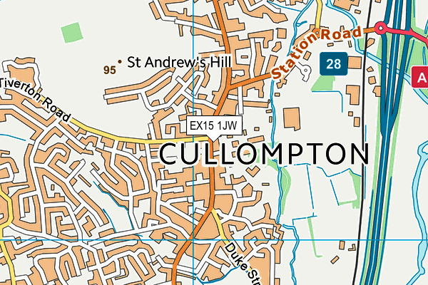 Map of OSTEO AND PHYSIO CULLOMPTON LTD at district scale