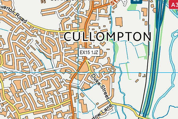 EX15 1JZ map - OS VectorMap District (Ordnance Survey)