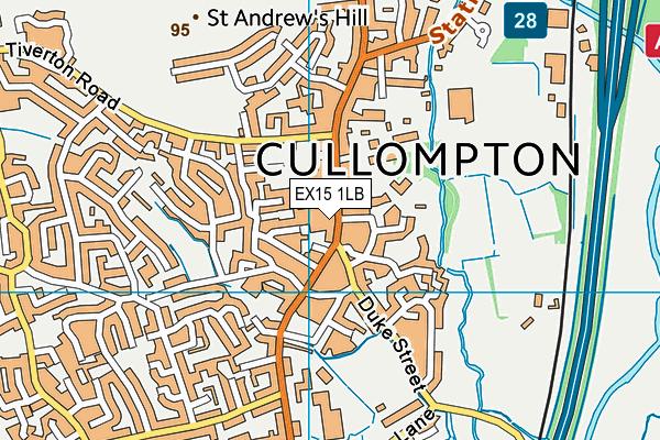 Map of CULLOMPTON NAILS LTD at district scale
