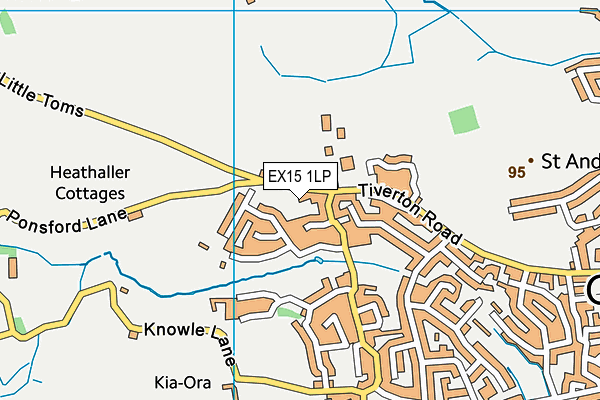 EX15 1LP map - OS VectorMap District (Ordnance Survey)