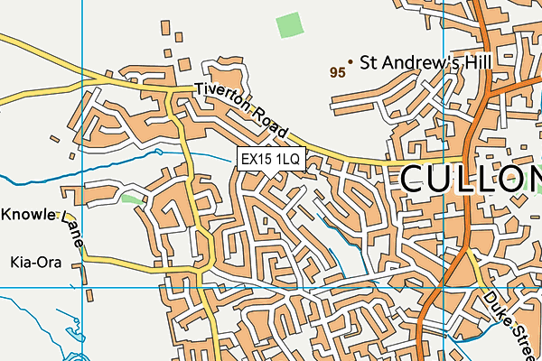 EX15 1LQ map - OS VectorMap District (Ordnance Survey)