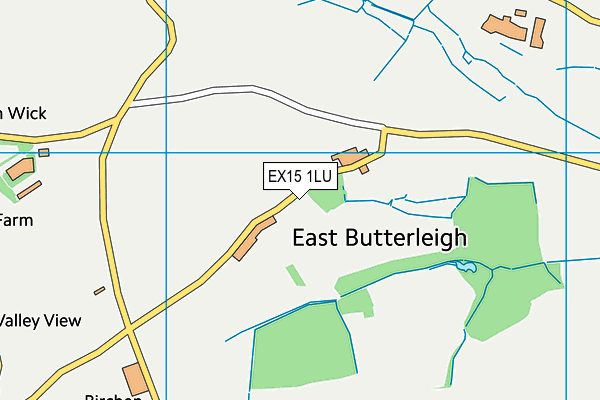 EX15 1LU map - OS VectorMap District (Ordnance Survey)