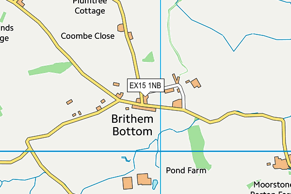 EX15 1NB map - OS VectorMap District (Ordnance Survey)