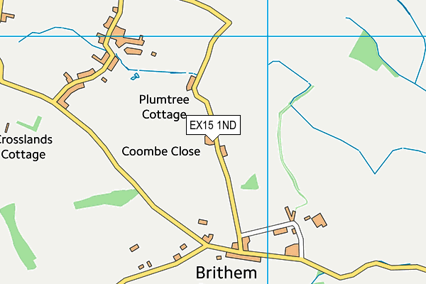 EX15 1ND map - OS VectorMap District (Ordnance Survey)