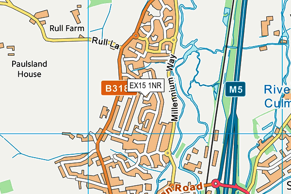 EX15 1NR map - OS VectorMap District (Ordnance Survey)