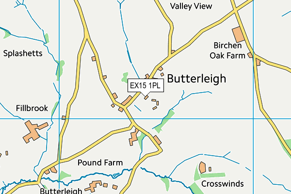 EX15 1PL map - OS VectorMap District (Ordnance Survey)