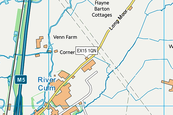 EX15 1QN map - OS VectorMap District (Ordnance Survey)