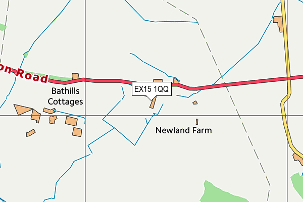 EX15 1QQ map - OS VectorMap District (Ordnance Survey)