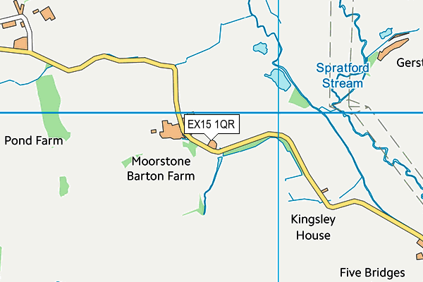 EX15 1QR map - OS VectorMap District (Ordnance Survey)