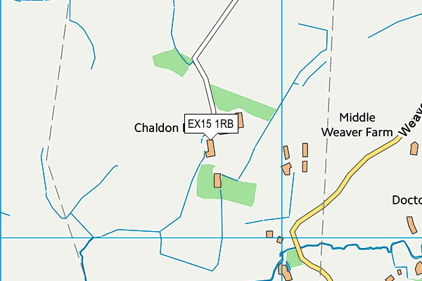 EX15 1RB map - OS VectorMap District (Ordnance Survey)