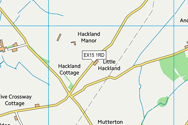 EX15 1RD map - OS VectorMap District (Ordnance Survey)