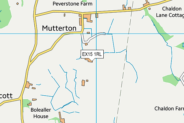 EX15 1RL map - OS VectorMap District (Ordnance Survey)