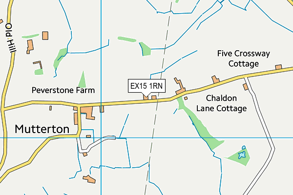 EX15 1RN map - OS VectorMap District (Ordnance Survey)