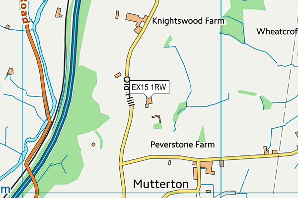 EX15 1RW map - OS VectorMap District (Ordnance Survey)