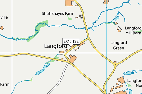 EX15 1SE map - OS VectorMap District (Ordnance Survey)