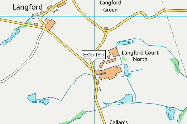 EX15 1SG map - OS VectorMap District (Ordnance Survey)