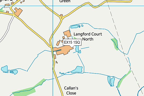 EX15 1SQ map - OS VectorMap District (Ordnance Survey)