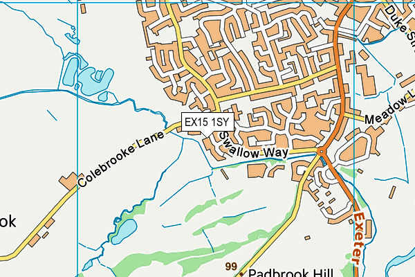 EX15 1SY map - OS VectorMap District (Ordnance Survey)