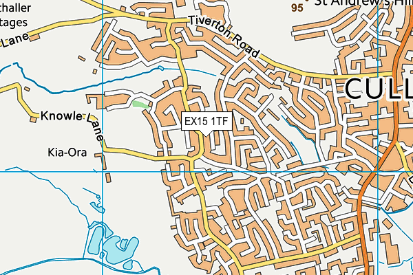 EX15 1TF map - OS VectorMap District (Ordnance Survey)