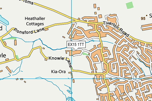 EX15 1TT map - OS VectorMap District (Ordnance Survey)