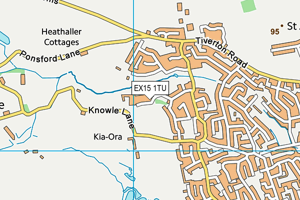 EX15 1TU map - OS VectorMap District (Ordnance Survey)