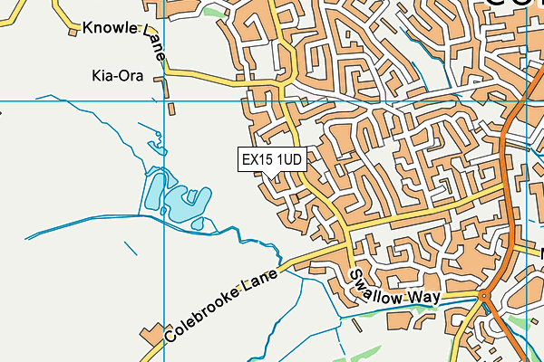 EX15 1UD map - OS VectorMap District (Ordnance Survey)