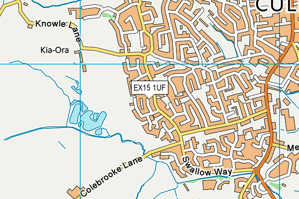 EX15 1UF map - OS VectorMap District (Ordnance Survey)