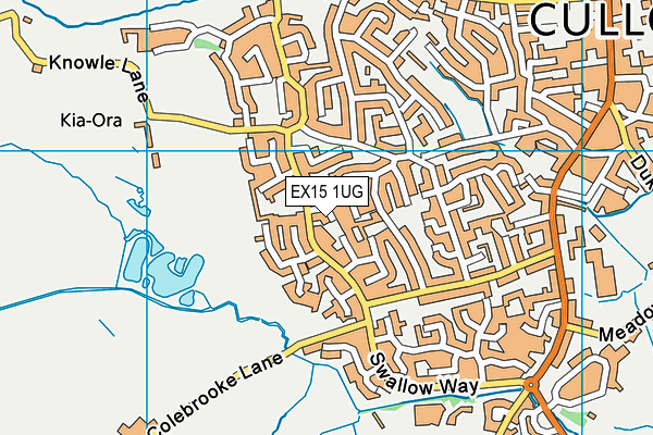 EX15 1UG map - OS VectorMap District (Ordnance Survey)