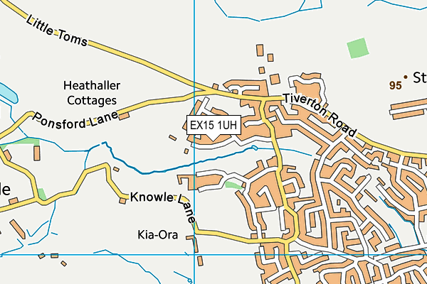 EX15 1UH map - OS VectorMap District (Ordnance Survey)
