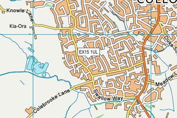 EX15 1UL map - OS VectorMap District (Ordnance Survey)