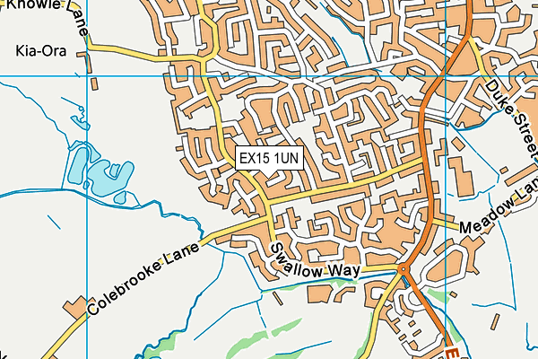 EX15 1UN map - OS VectorMap District (Ordnance Survey)