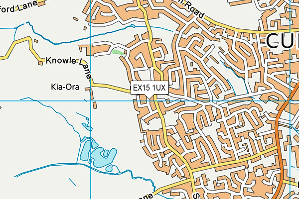 EX15 1UX map - OS VectorMap District (Ordnance Survey)