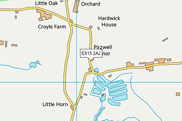 EX15 2AJ map - OS VectorMap District (Ordnance Survey)