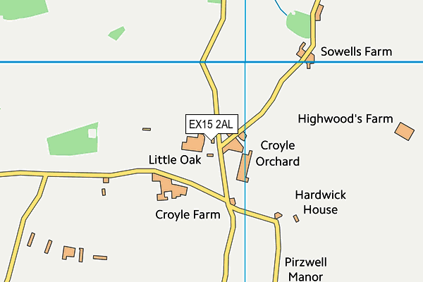 EX15 2AL map - OS VectorMap District (Ordnance Survey)