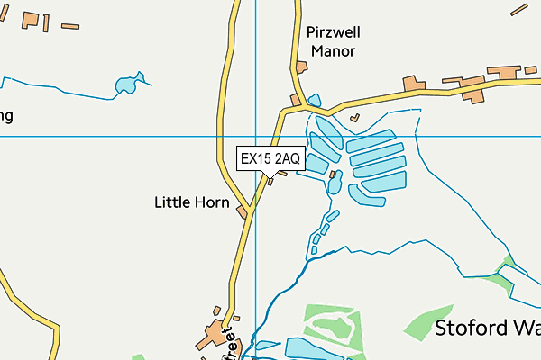 EX15 2AQ map - OS VectorMap District (Ordnance Survey)