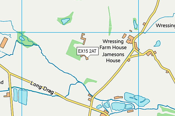 EX15 2AT map - OS VectorMap District (Ordnance Survey)