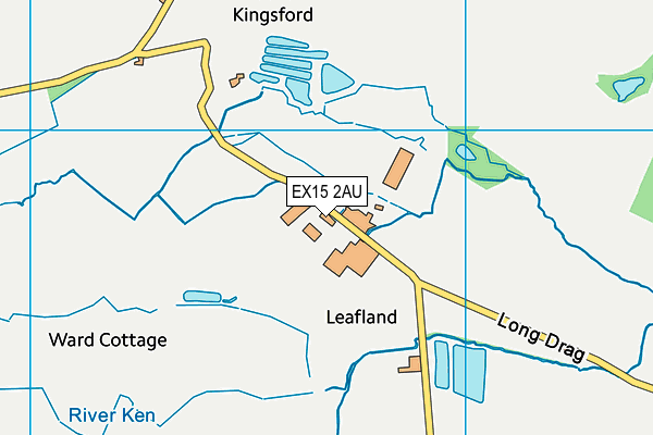 EX15 2AU map - OS VectorMap District (Ordnance Survey)