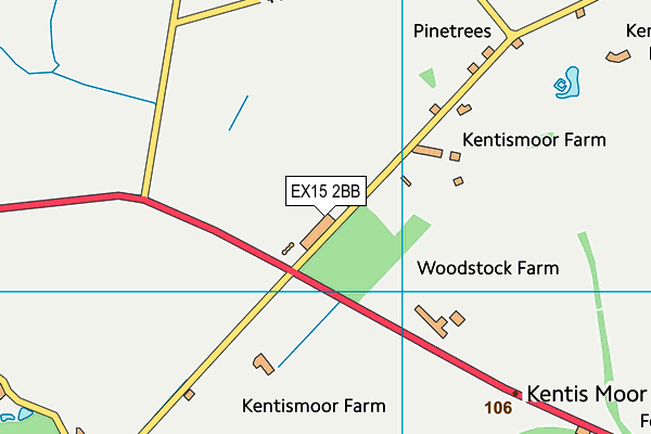 EX15 2BB map - OS VectorMap District (Ordnance Survey)