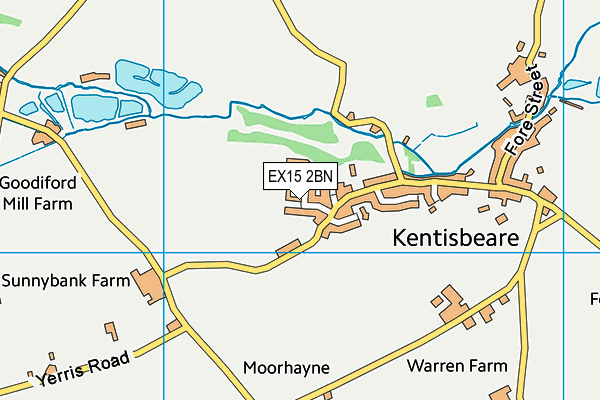 EX15 2BN map - OS VectorMap District (Ordnance Survey)