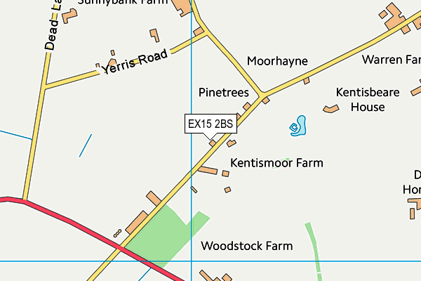 EX15 2BS map - OS VectorMap District (Ordnance Survey)