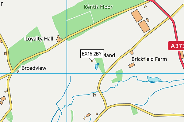 K-HQ map (EX15 2BY) - OS VectorMap District (Ordnance Survey)