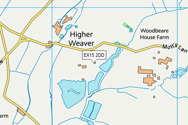 EX15 2DD map - OS VectorMap District (Ordnance Survey)