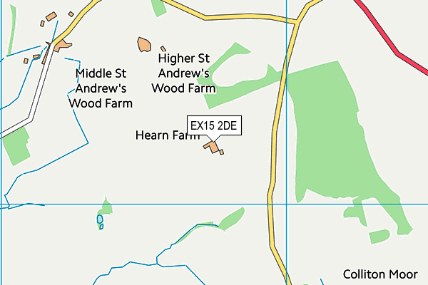 EX15 2DE map - OS VectorMap District (Ordnance Survey)