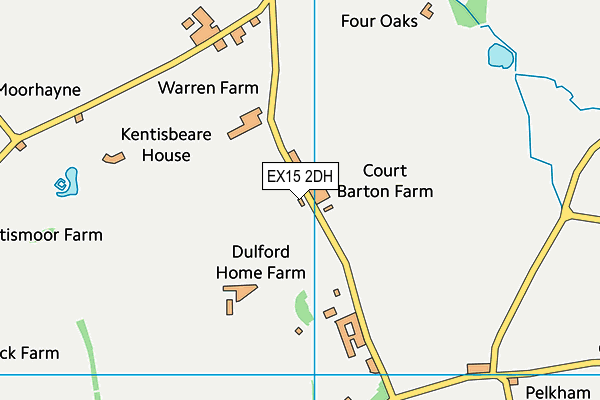 EX15 2DH map - OS VectorMap District (Ordnance Survey)