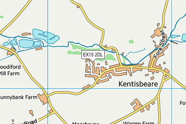 EX15 2DL map - OS VectorMap District (Ordnance Survey)
