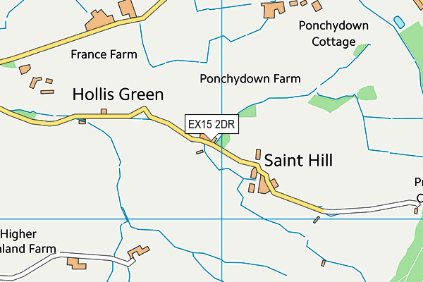 EX15 2DR map - OS VectorMap District (Ordnance Survey)