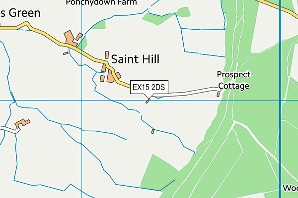 EX15 2DS map - OS VectorMap District (Ordnance Survey)