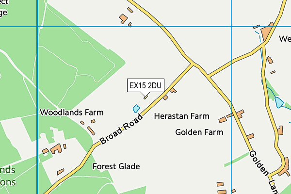 EX15 2DU map - OS VectorMap District (Ordnance Survey)